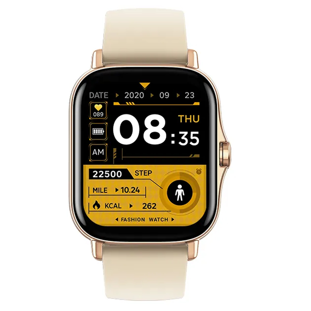 SMART WATCH BLUETOOTH CREMA - Imagen 2