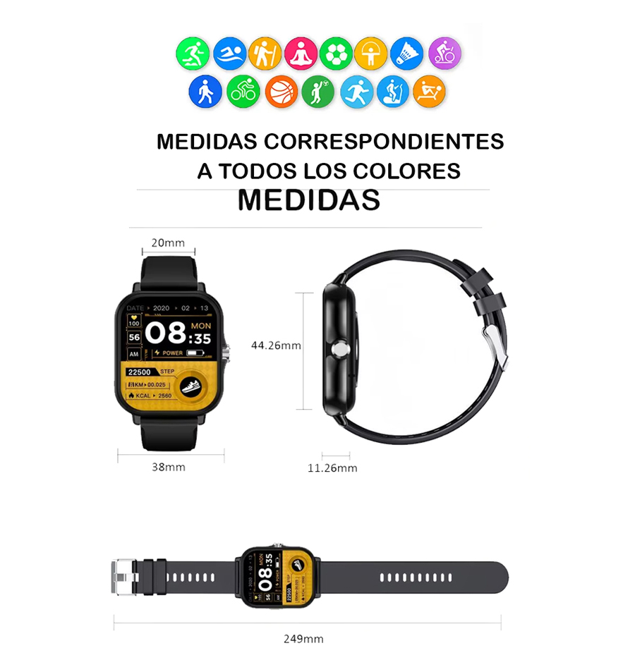 SMART WATCH BLUETOOTH CREMA - Imagen 5