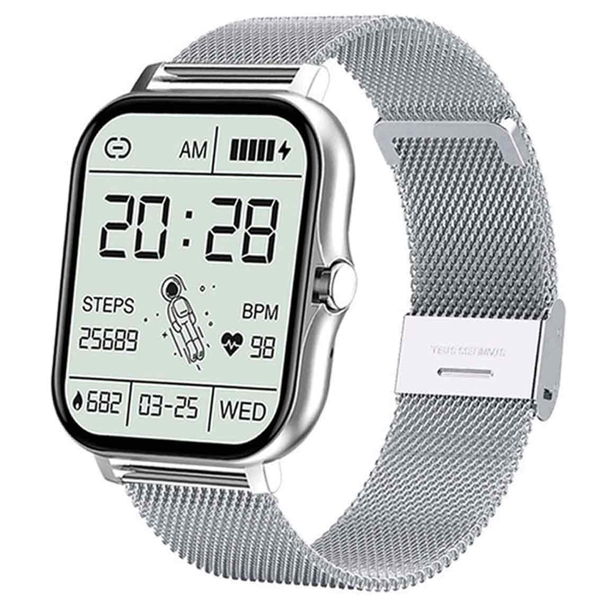 SMART WATCH BLUETOOTH PLATEADO